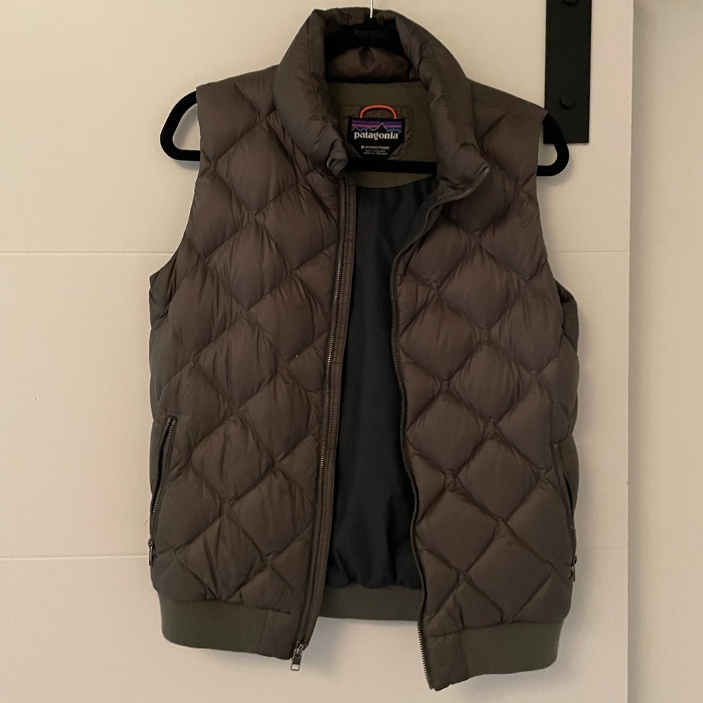 Patagonia Green Down Bomber Vest